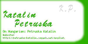 katalin petruska business card